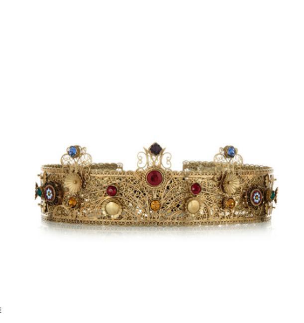 Dolce & Gabbana Gold-plated Swarovski crystal crown