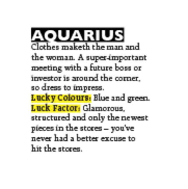 Aquarius text