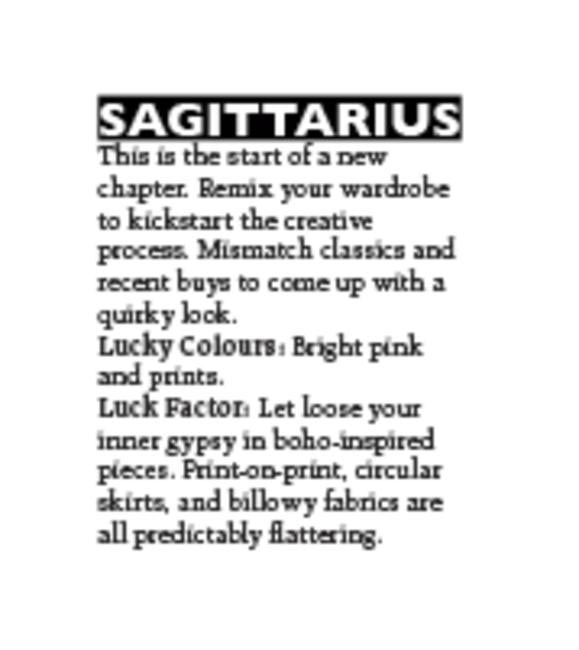 Sagittarius text