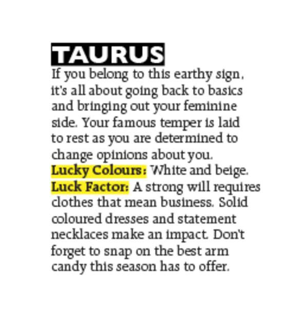 Taurus text