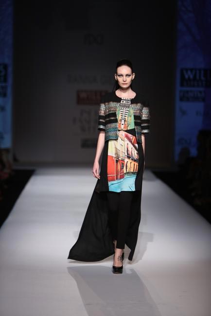 Great use of colours and prints by Rana Gill - WIFW Autumn WInter 2013
