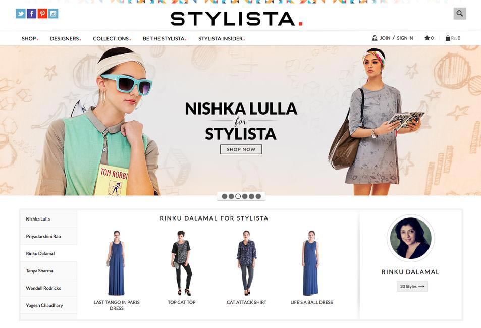 Stylista.com homepage