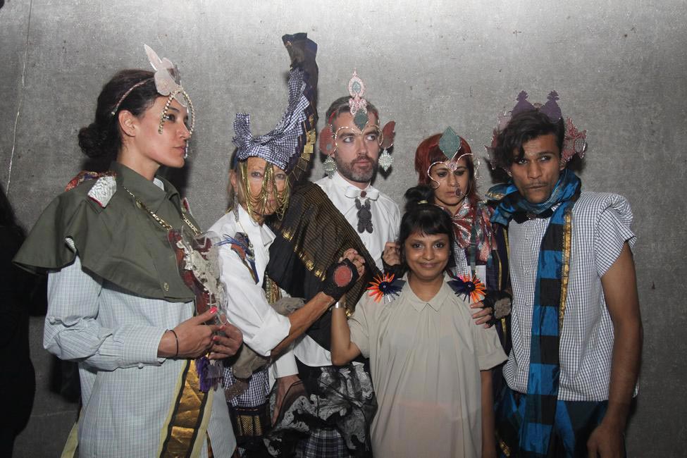 Designer Little Shilpa with her models for the evening