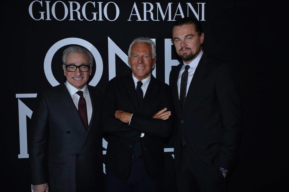 Mr. Armani, Leonardo Di Caprio and Martin Scorsese