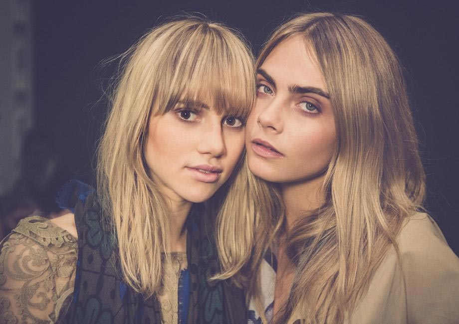 Burberry brings London to Shanghai - Suki Waterhouse and Cara Delevingne backstage at the event