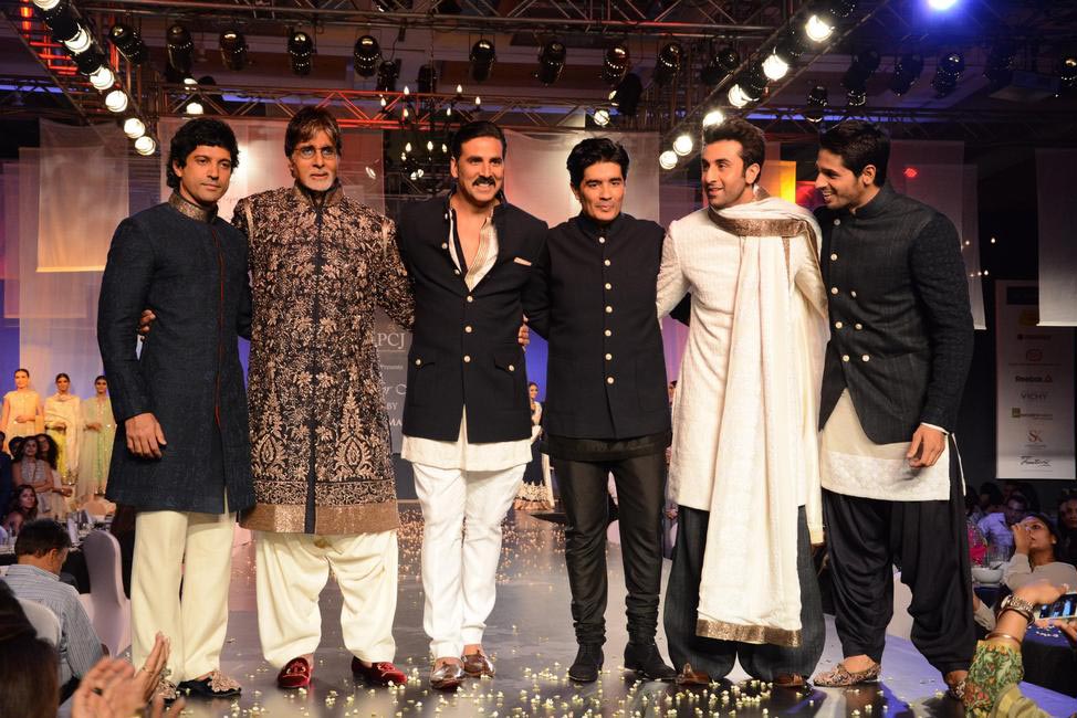 Farhan Akhtar, Amitabh Bachchan, Akshay Kumar, Manish Malhotra, Ranbir Kapoor and Sidharth Malhotra