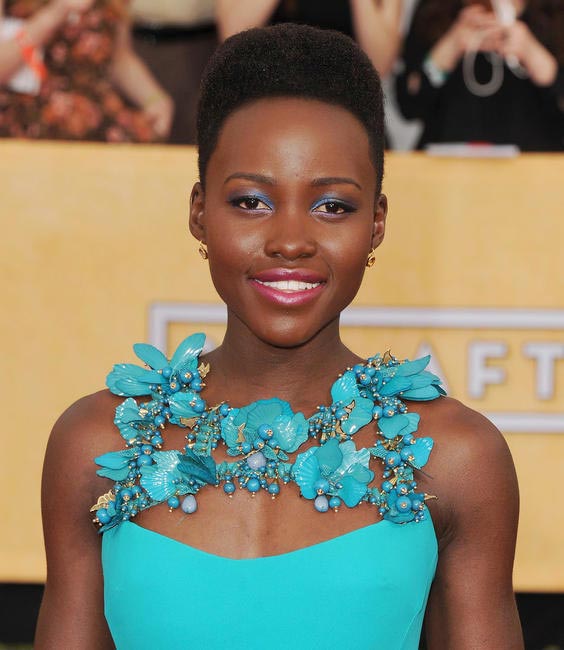 Lupita Nyong'o at SAG Awards. So much colour could go so wrong but not on her.