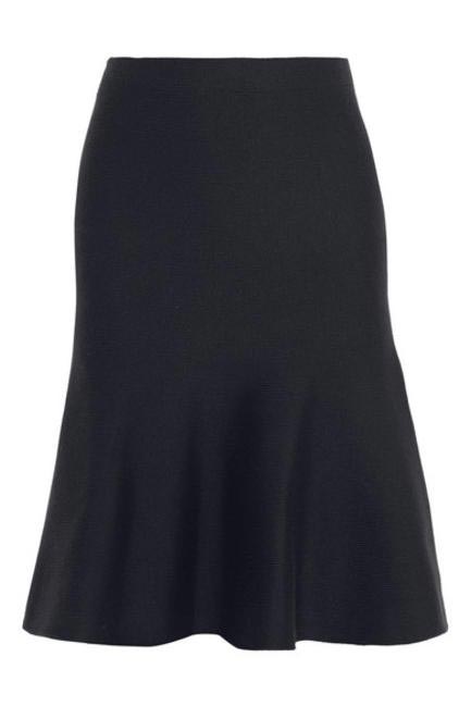 Fluted Stretch Cashmere-Blend Skirt, Calvin Klein Collection