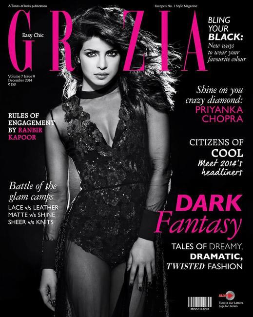 Grazia India December 2014 Cover Girl, Priyanka Chopra