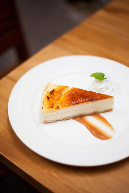 Finish your meal with the very delecatable Creme Brulee Cheescake