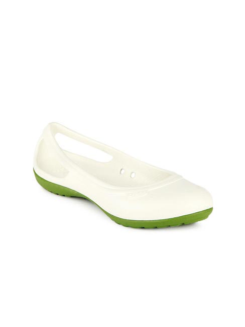 Womens White Duet Flat Shoes, Crocs INR 2,395