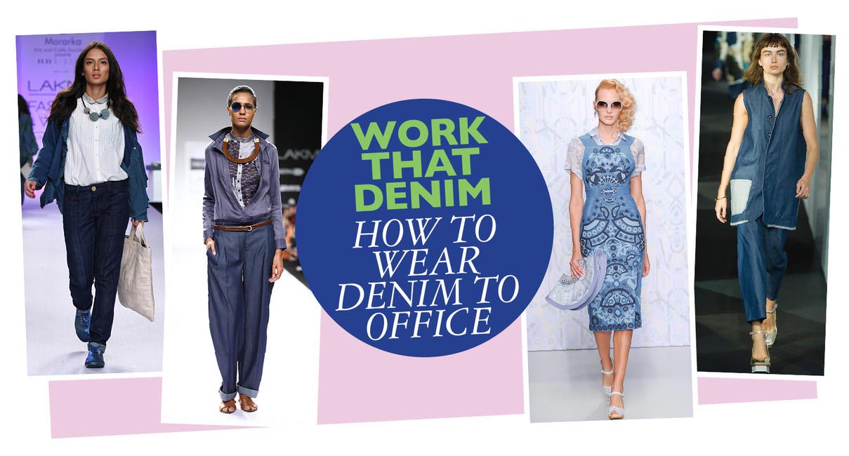 How to wear denim to work