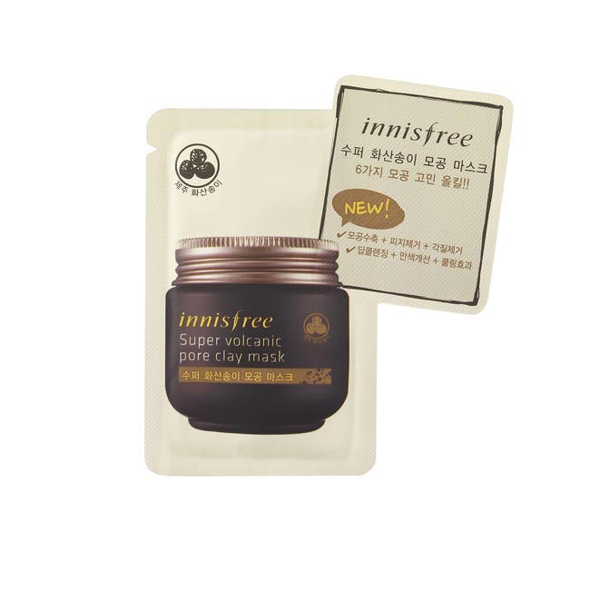 Innisfree Super Volcanic pore clay mask, Rs 100 each