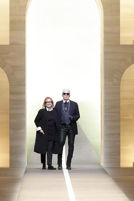 Silvia Venturini Fendi and Karl Lagerfeld