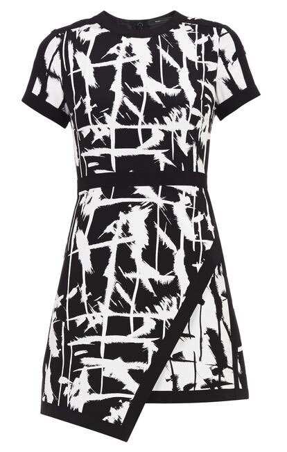 bcbg black white dress