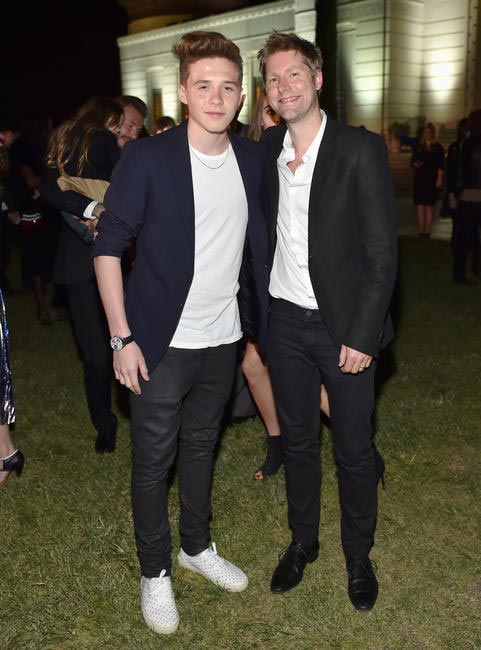 Brooklyn Beckham and Christopher Bailey at the Burberry London In Los Angeles event