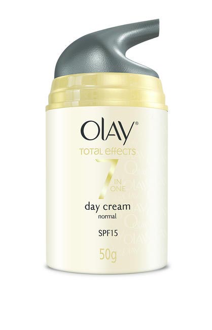 Olay Total Effects Day Cream with SPF15 - for a hectic lifestyle that requires you to spend time outdoors. Rs. 750; 50 gms