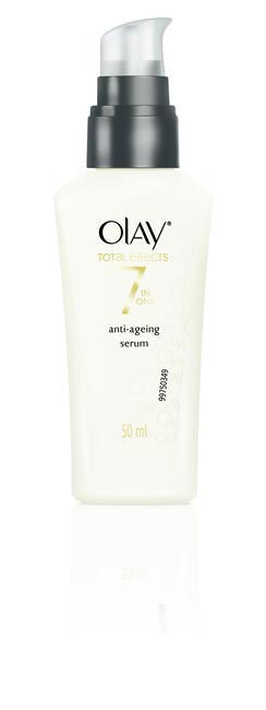 Olay Total Effects Face Serum - highest concentration of VitaNiacin to provide 7 anti-ageing benefits in 1 formula. 50 ml; Rs 700 