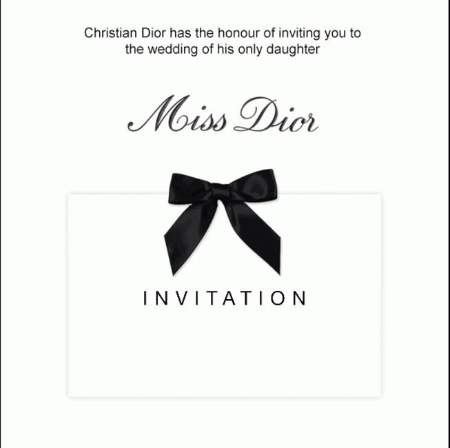 Miss Dior Invitation Card