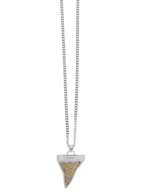 Shark tooth necklace in silver and rose gold-tone brass, Givenchy, INR 76,432 (approx)