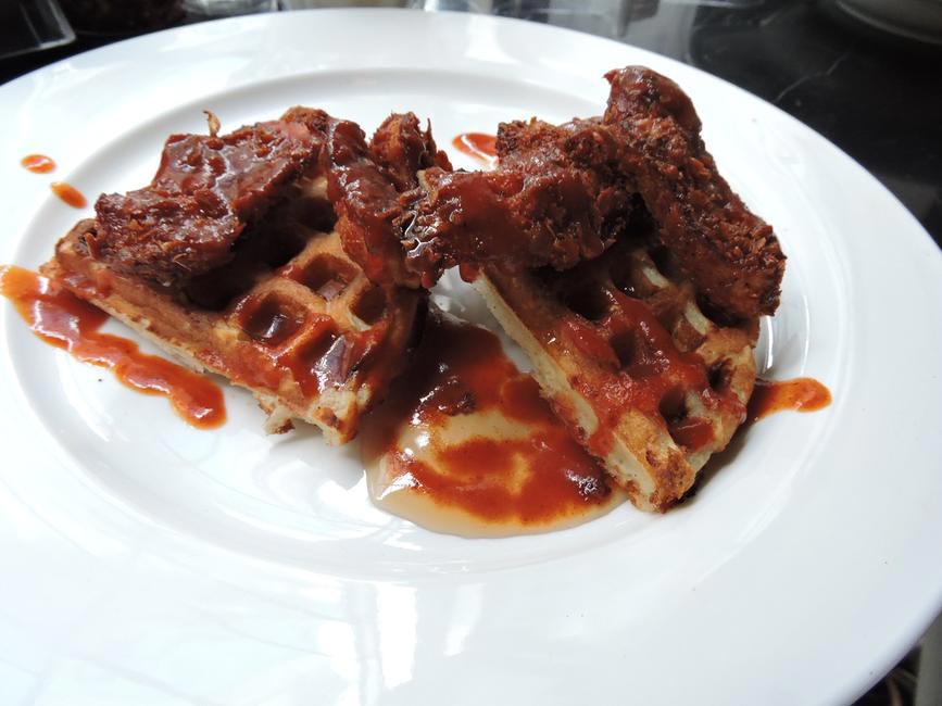 Chicken Waffle at The Bar Stock Exchange