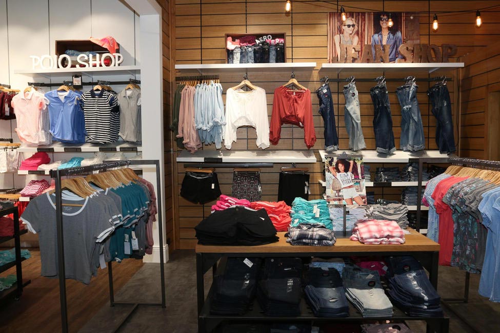 Aéropostale classics are displayed at the store