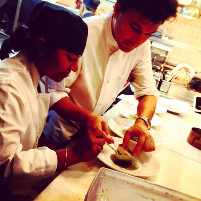 Aarthi Sampath with Chef Vikas Khanna