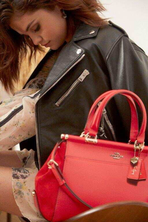 Coach selena gomez red on sale bag