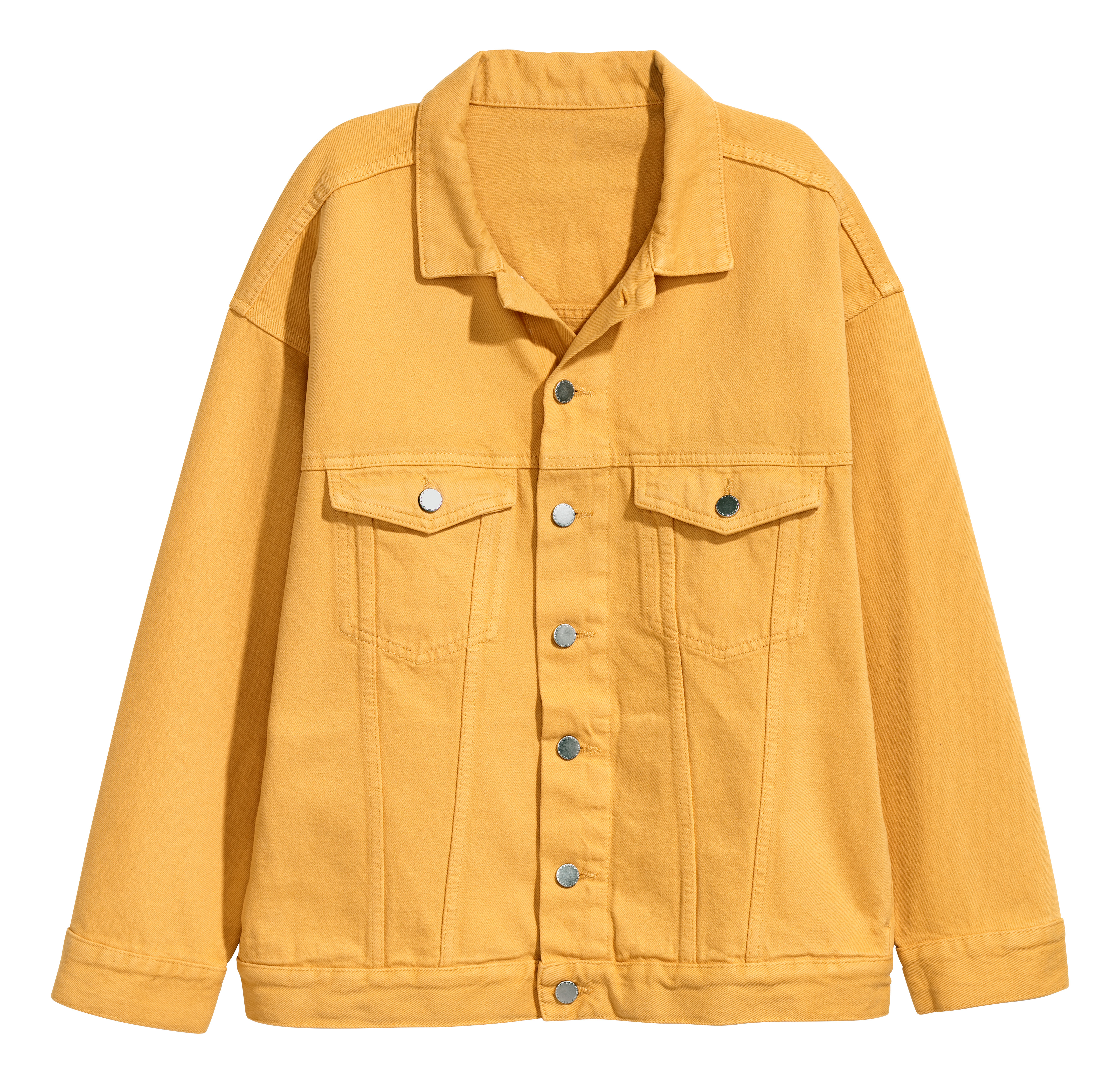 Желтая джинсовая куртка