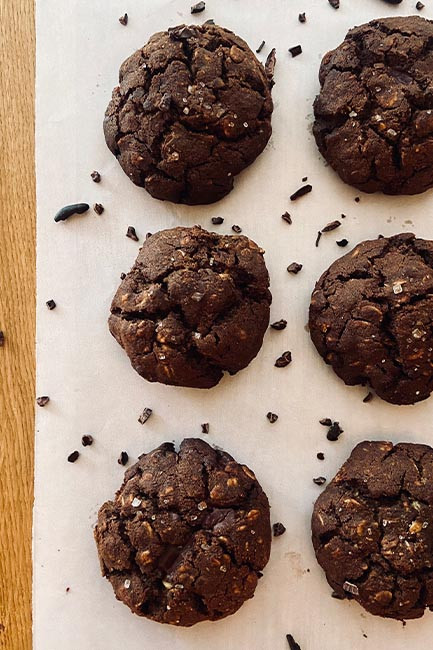 Dark chocolate monster cookies 