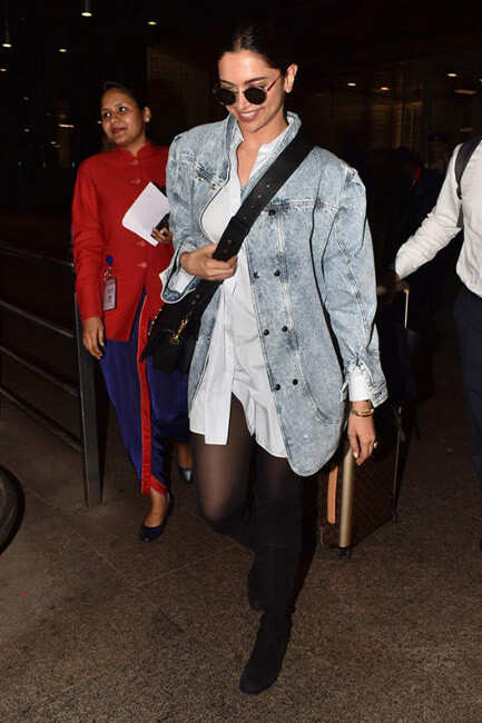 PICS: Not To Miss Deepika Padukone's Monochrome Airport Look With Her Fancy  Fendi Bag