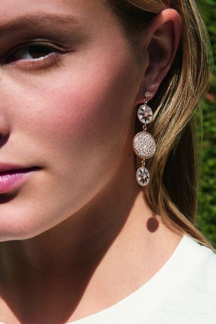 Christian Dior Rose Des Vents White Gold Stud Earrings – STYLISHTOP