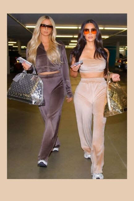 Kim Kardashian's SKIMS Velour Track Pants - Red Carpet Fashion Awards