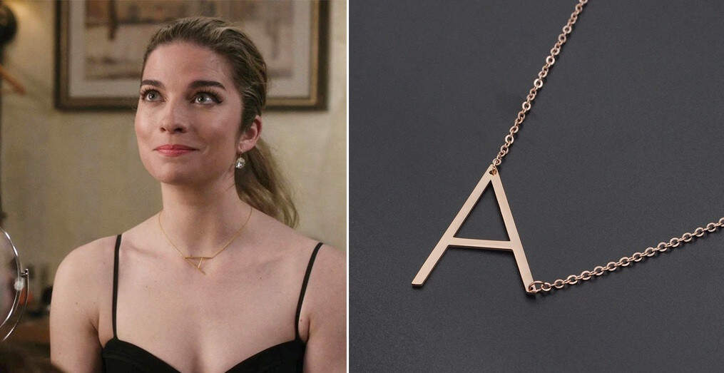 The LUXE Lifestyle Co - Stylish personalized monogram initial's necklace as  worn by Annie Murphy's character, Alexis Rose on the hit TV series,  Schitt's Creek! Elegant, personalized with your initial and super