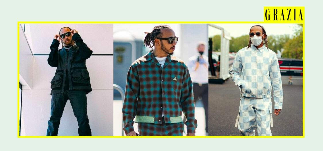 Lewis Hamilton shows off his snazzy sense of style in an eye