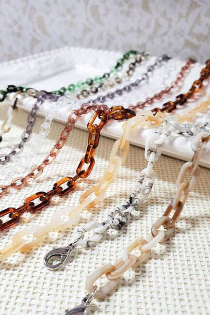 Rainbow Acrylic Mask Chain  Chain, Fashion, Face mask brands