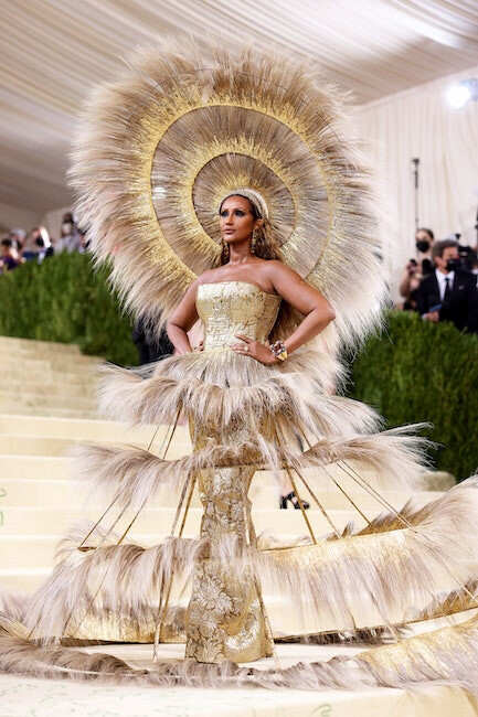 Emma Chamberlain Goes For Gold at Met Gala 2021