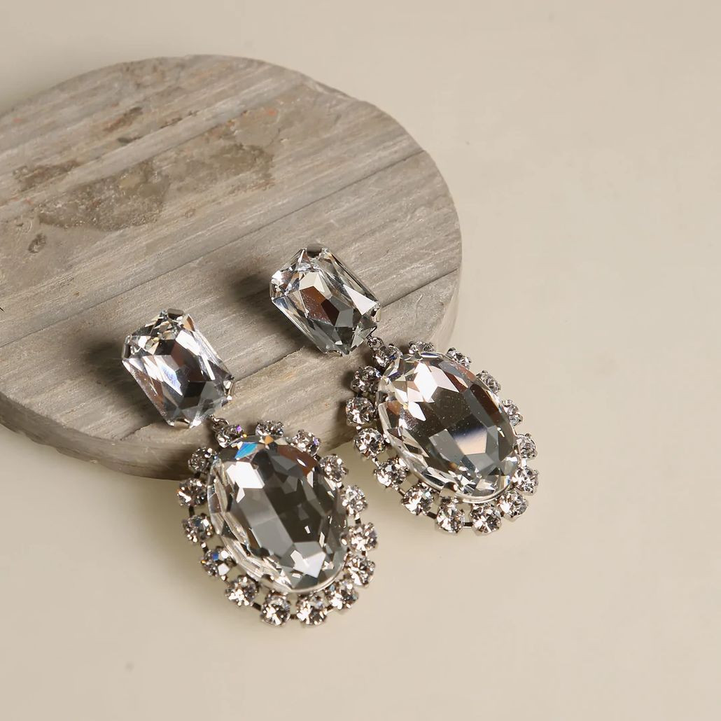 Alessandra Rich Oval Crystal Earrings, INR 36,800