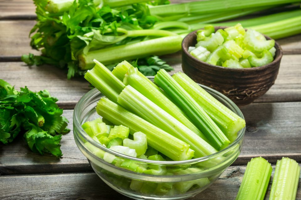 Celery is a healthy low calorie food.