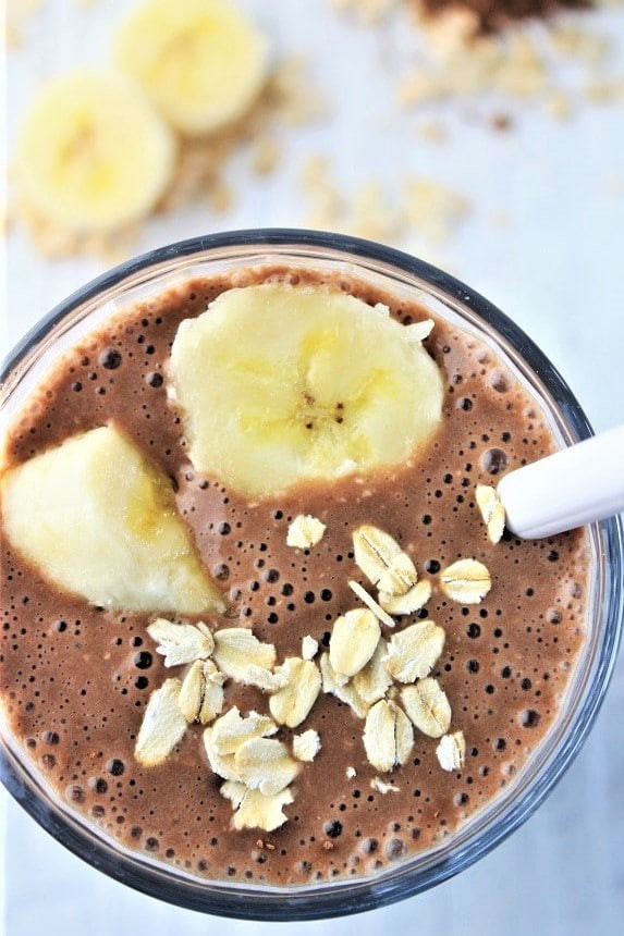Chocolate Oats smoothie.