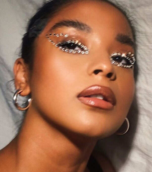 Here's How to Use Rhinestones & Pearls to Up Your Makeup Game