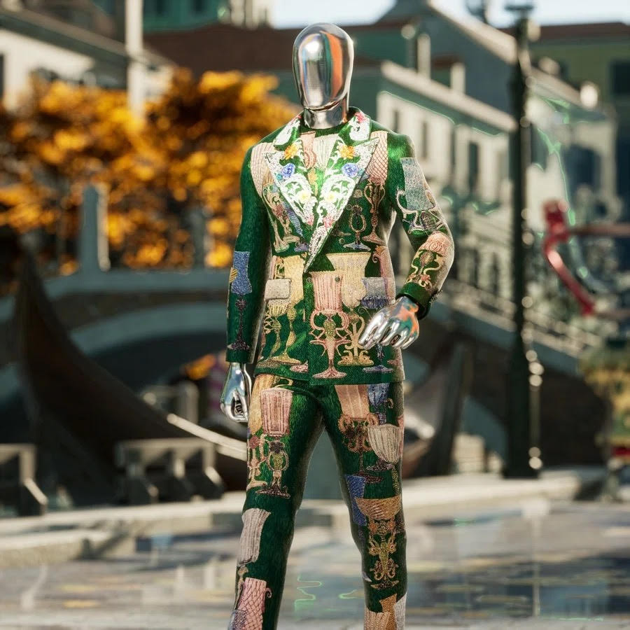 The virtual Glass Suit by Dolce and Gabbana