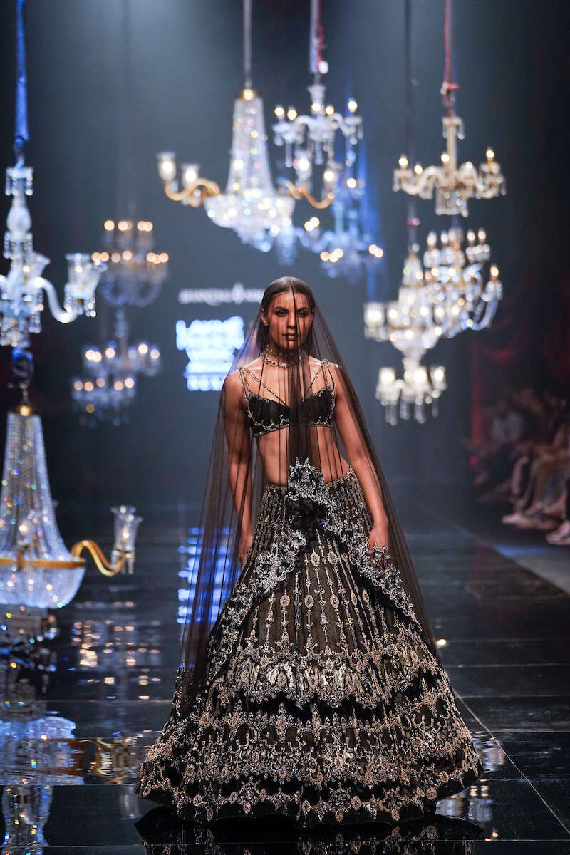 Lakme Fashion Week 2024: Sara Ali Khan stuns in glitzy ivory lehenga, Kriti  Sanon slays retro chic