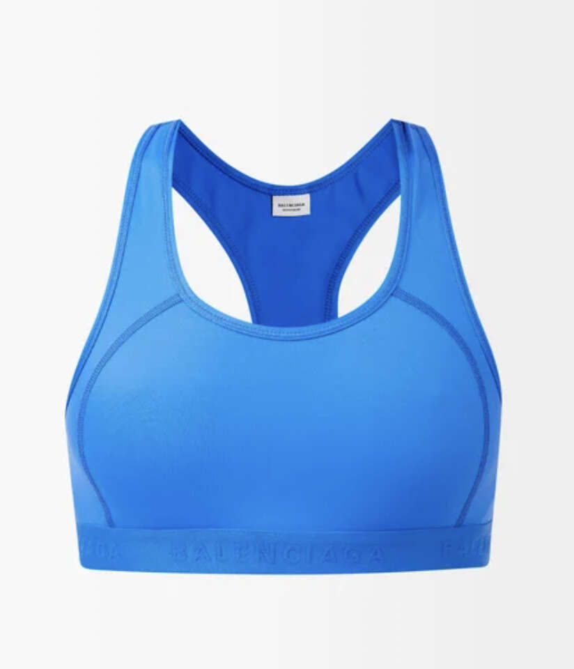 embroidered-motif sports bra